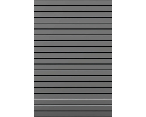 DIY schuttingpaneelset, aluminium ruit Vidrio, 120 x 180 cm, grijs getextureerd