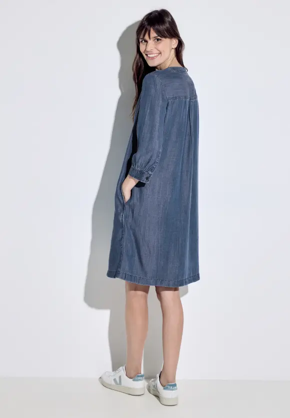 Lyocell Kleid - mid blue wash