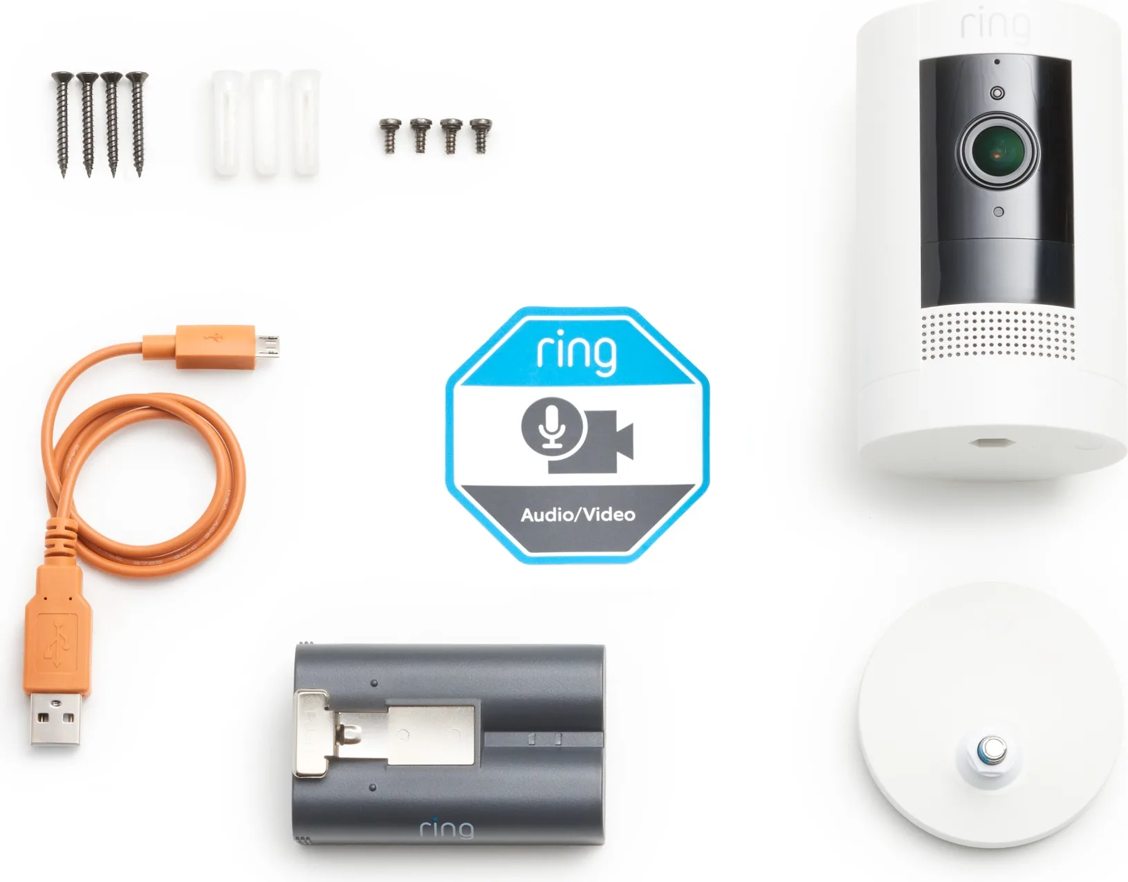 Ring Stick Up Cam Battery Blanc Caméra de surveillance