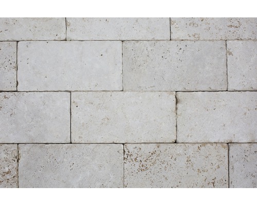 FLAIRSTONE universele steen Roma travertin crème 24 x 12 x 6 cm getrommeld