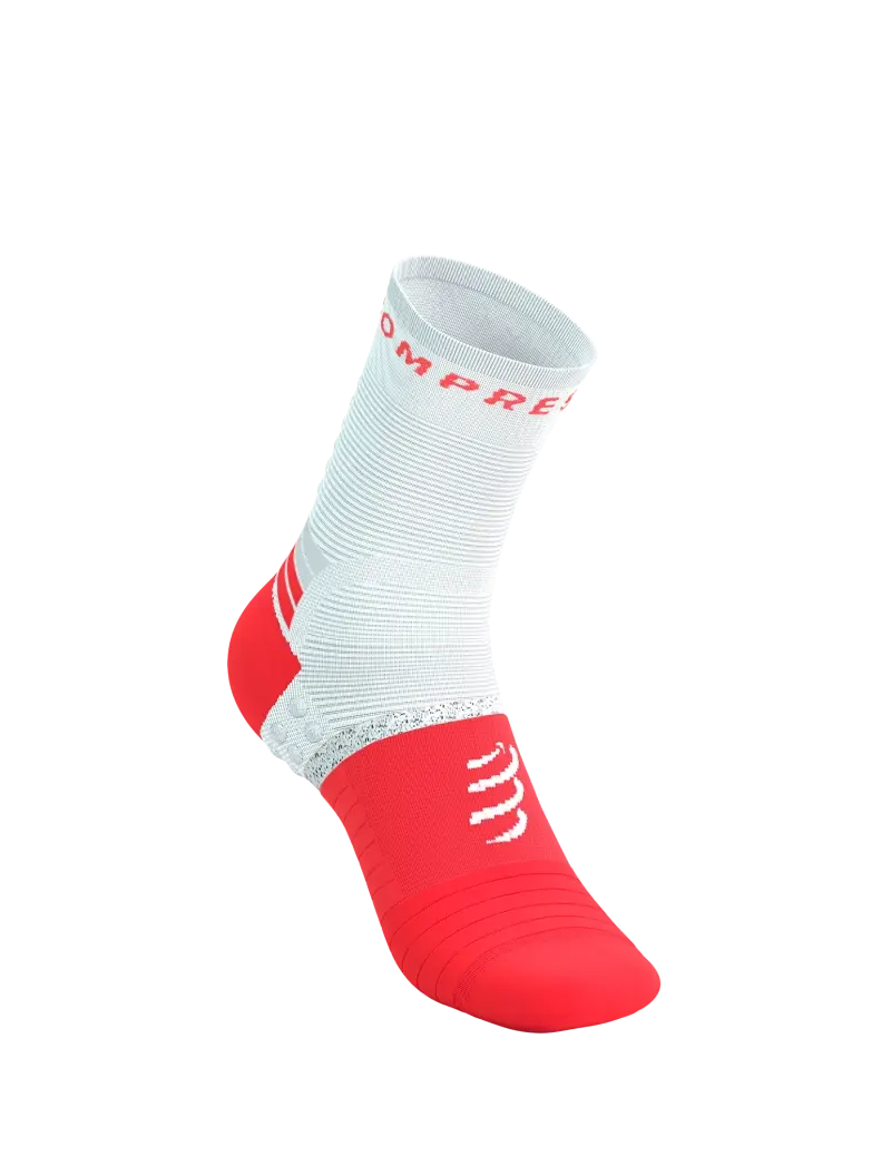 Compressport Pro Marathon V2.0 Hardloopsokken Fluo Rood/Wit
