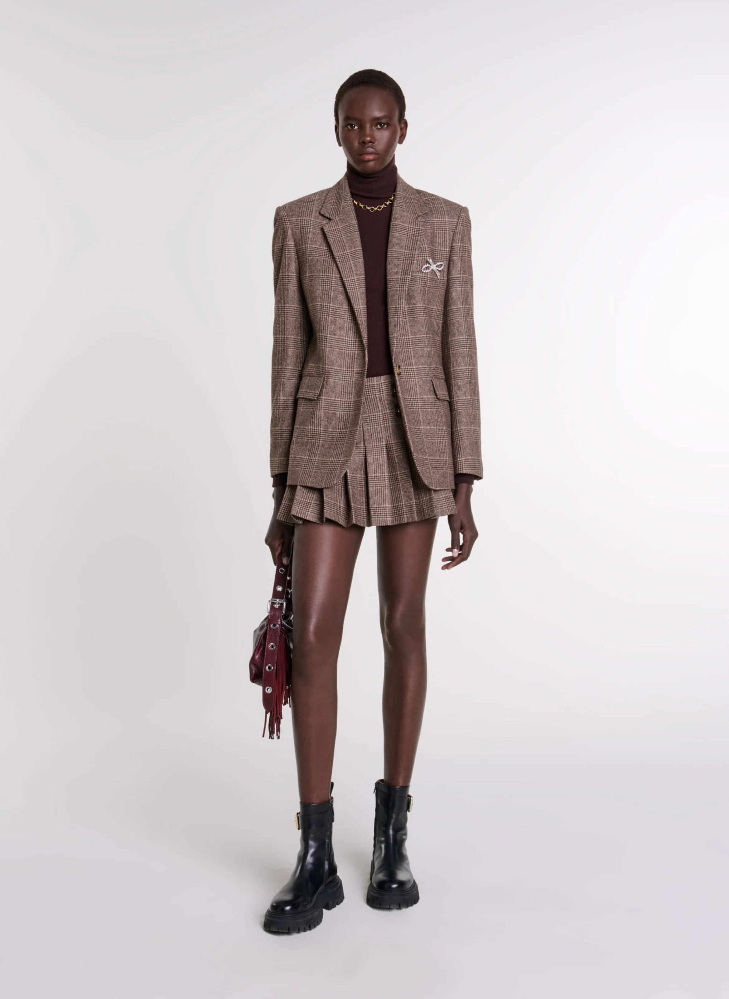 Veste de tailleur ajustée | Marron
