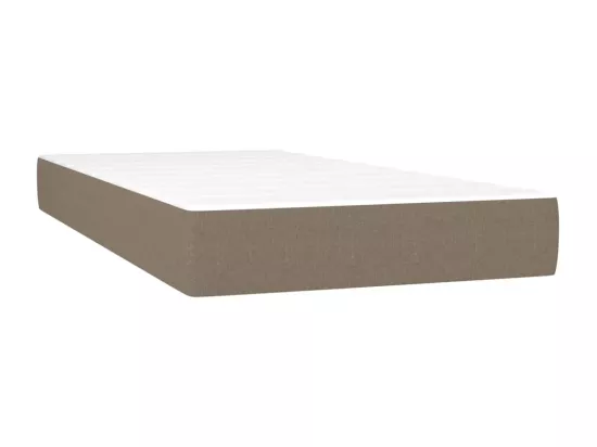 Sommier tapissier avec matelas et LED Taupe 90x190 cm Tissu