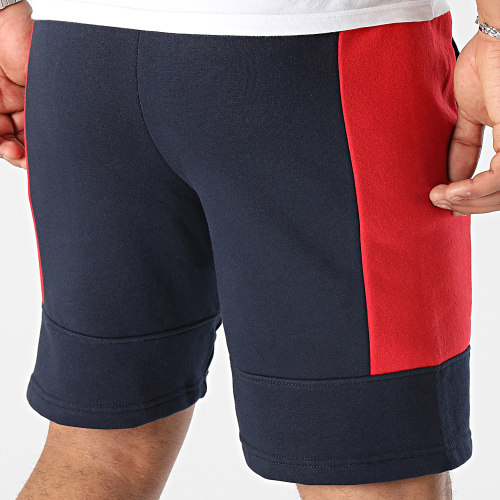 Short Jogging A Bandes Dan Blocking Bleu Marine