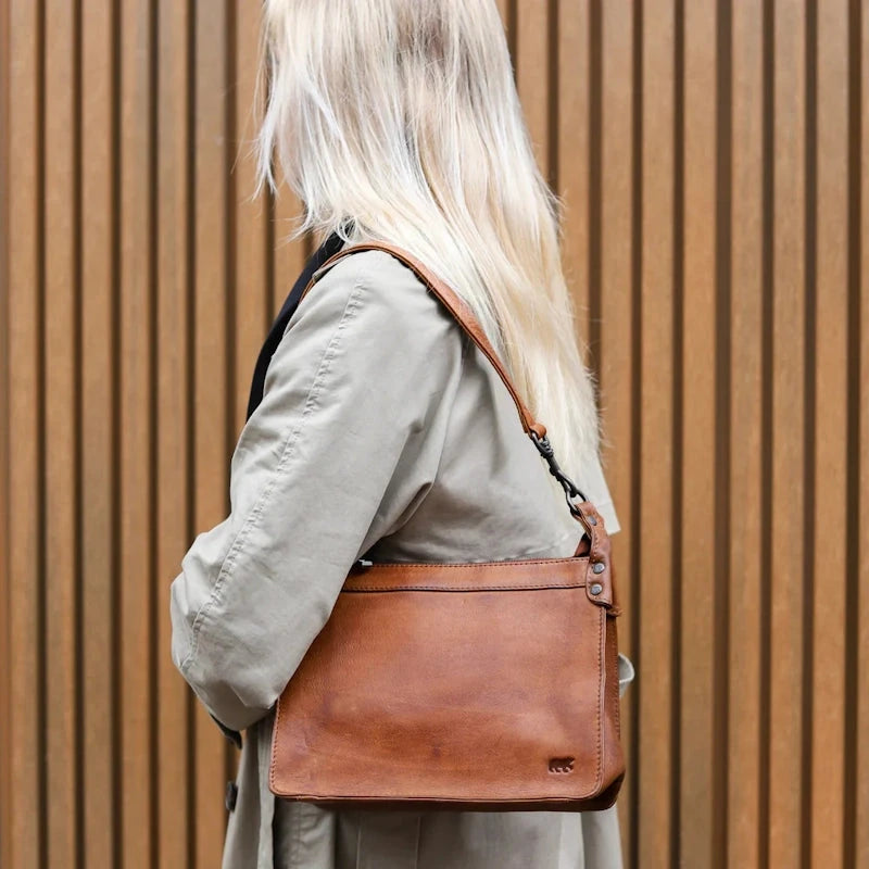 Bear Design Handtas / Schoudertas Clemens MIni Cognac