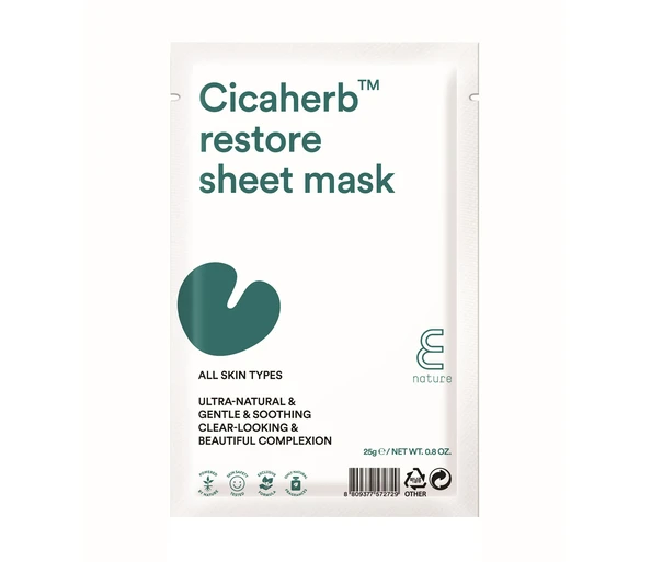 E. NATURE Cicaherb Restore Sheet mask