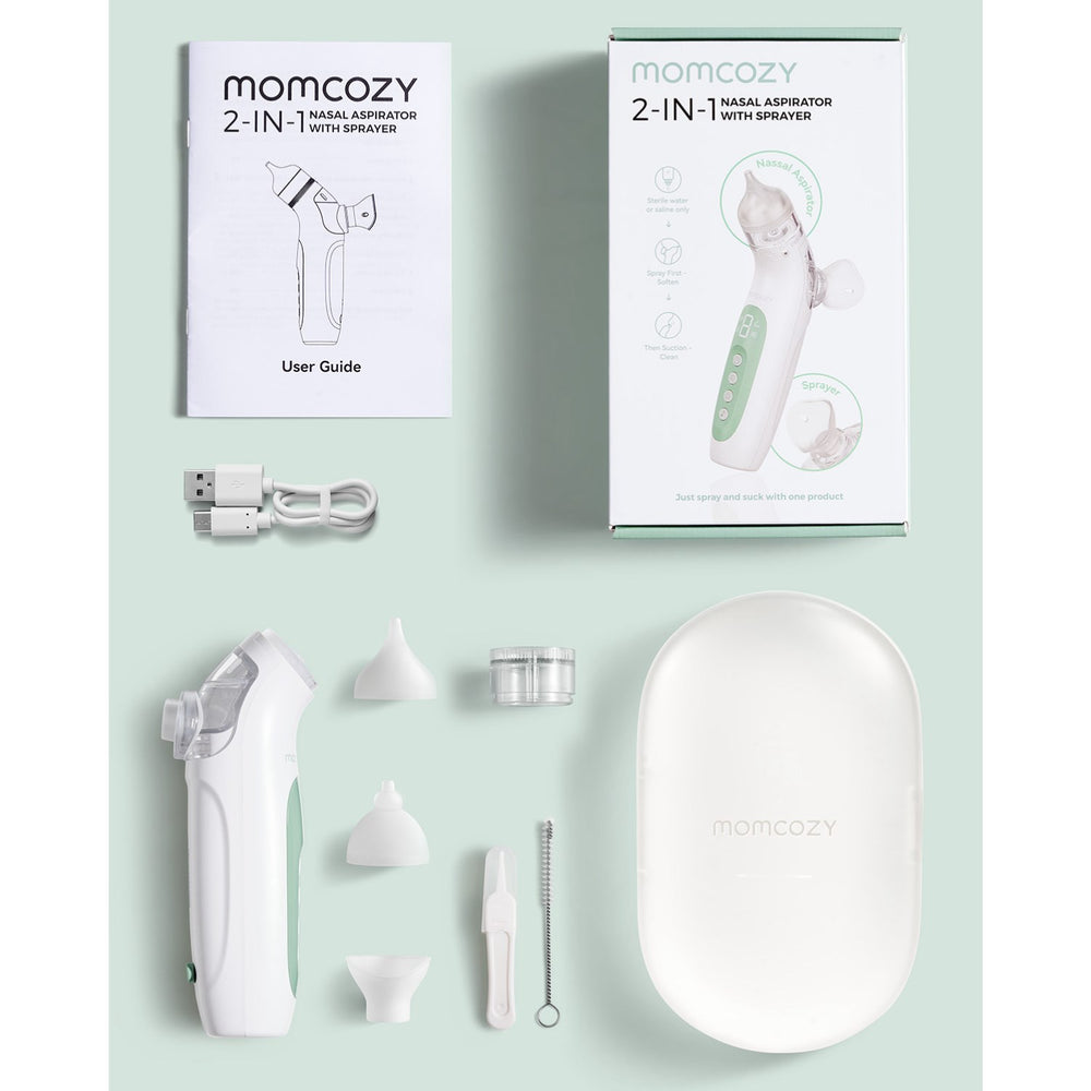 Køb Momcozy BreezyClear™ 2-i-1 Spray & Suction Electric Nasal