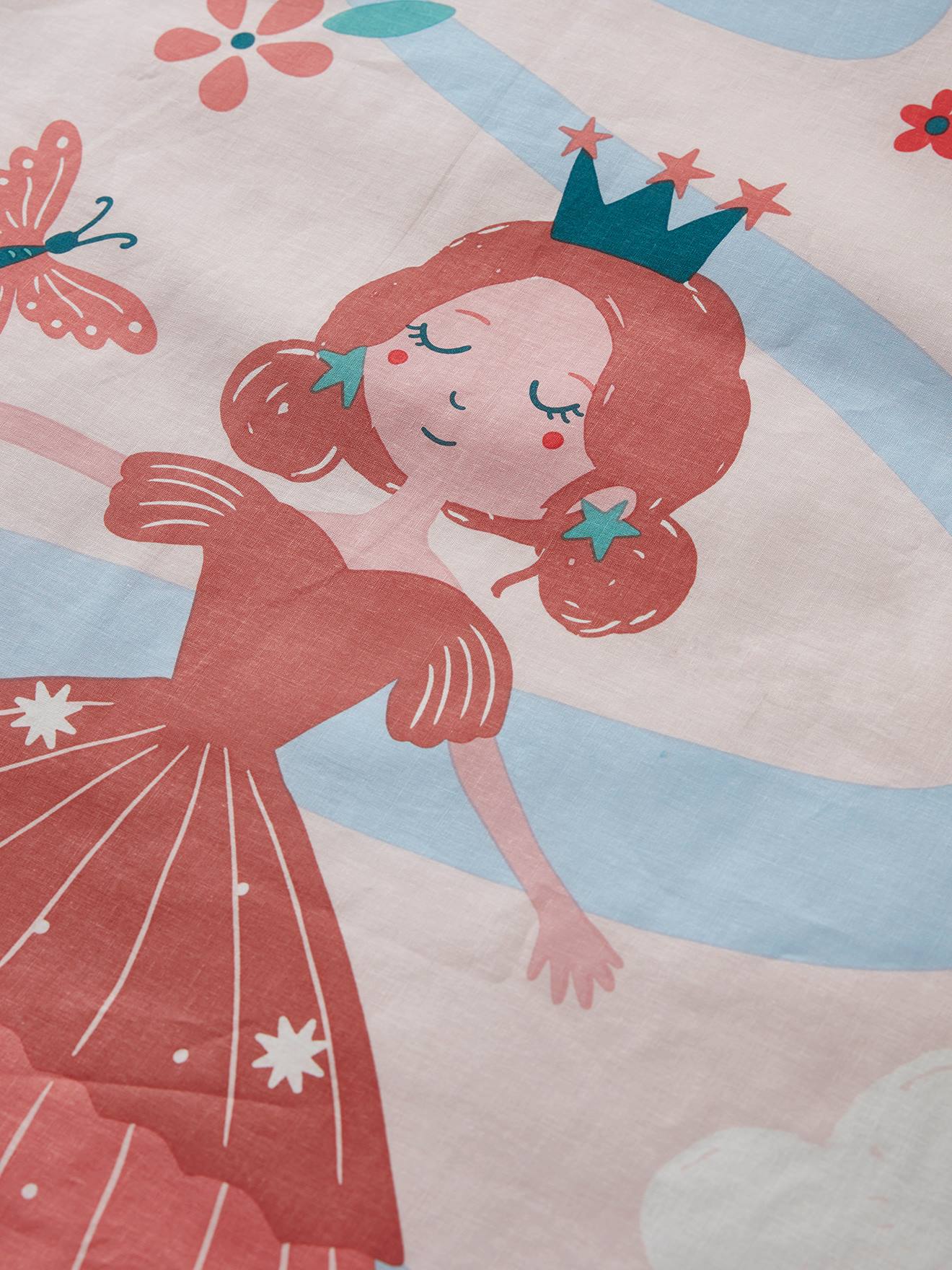 Conjunto infantil: capa de edredom + fronha ABC PRINCESA malva