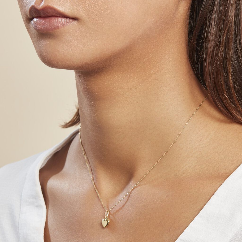 Pendentif Eudocie Coeur Lisse Or Jaune