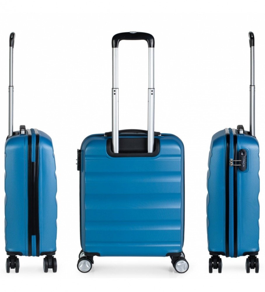 Mala de cabine com rodinhas ITACA em ABS T71650 Azul - 55x40x20cm -