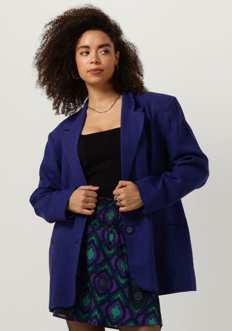 ALIX THE LABEL grijze alix the label blazer ladies woven boucle oversized blazer