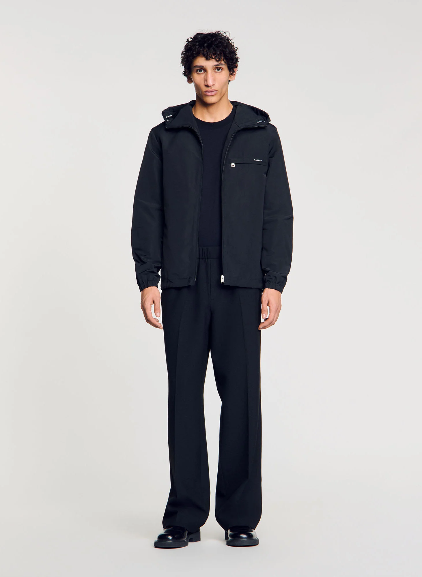 Veste zippée à capuche| Noir