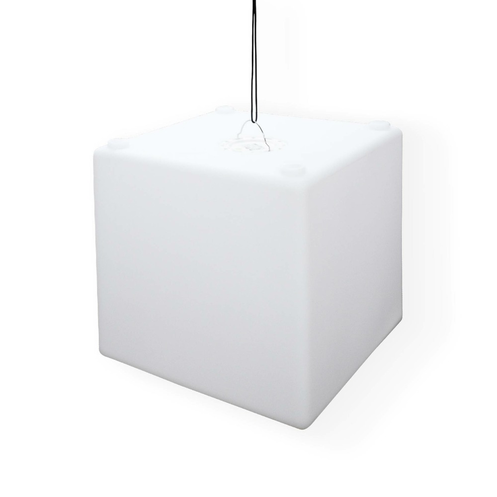 Cube led 40cm – cube décoratif lumineux. 40x40cm. Blanc chaud. Commande à distance