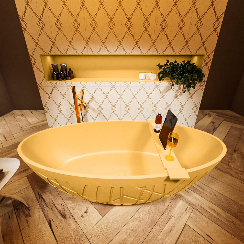 Mondiaz Holm vrijstaand bad 180x85cm kleur ocher