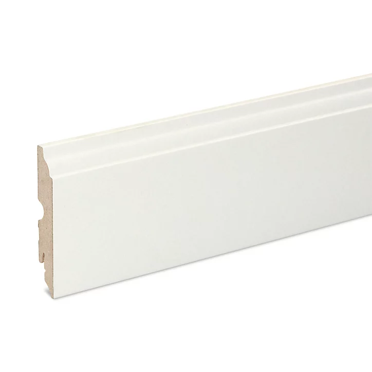 Plinthe MDF Blanc GoodHome 220 x 9 cm Décor 10 (vendue à la pièce)
