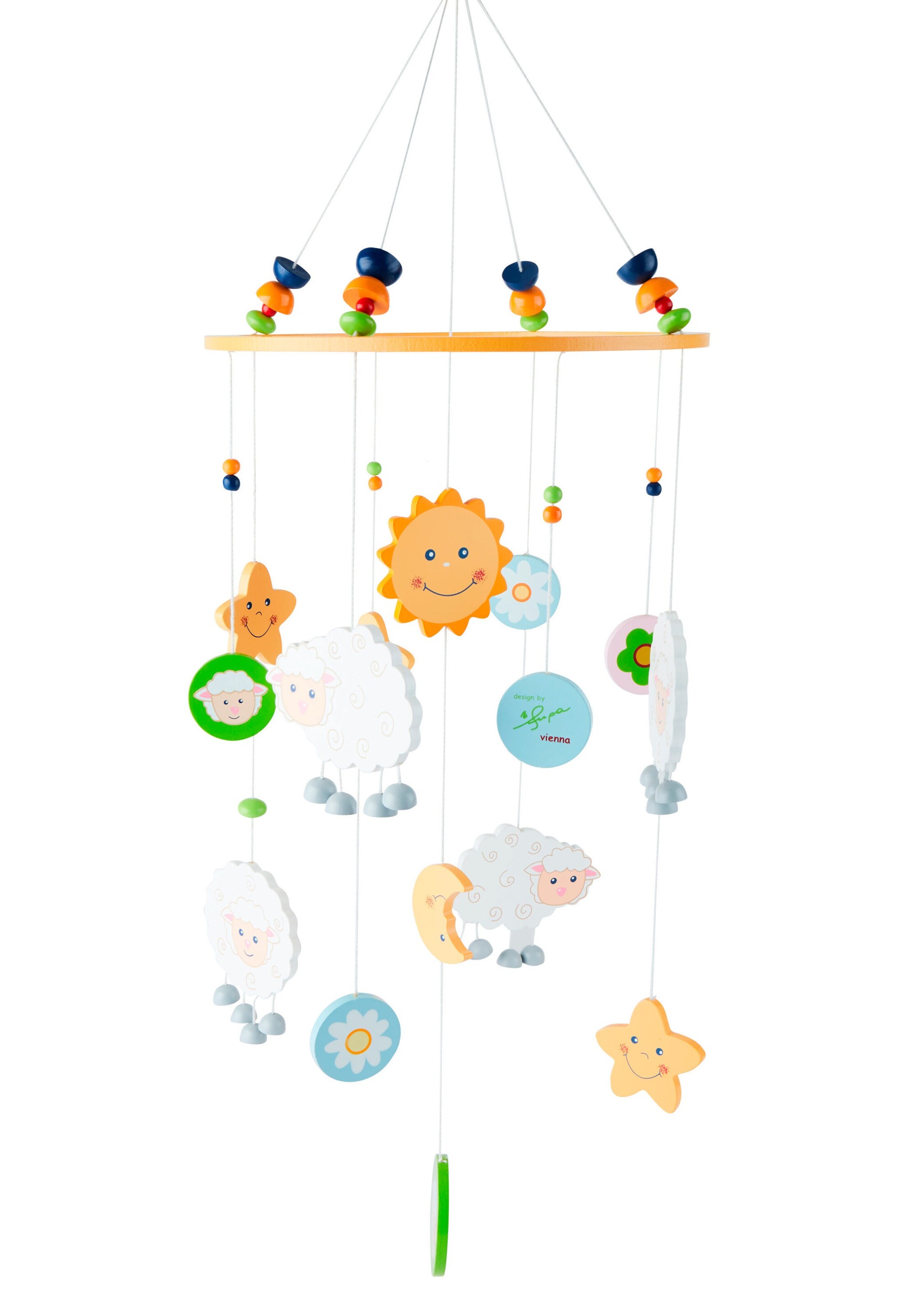 Bieco 3D Baby Mobile Schaf Betty Holz - ab Geburt Gelb