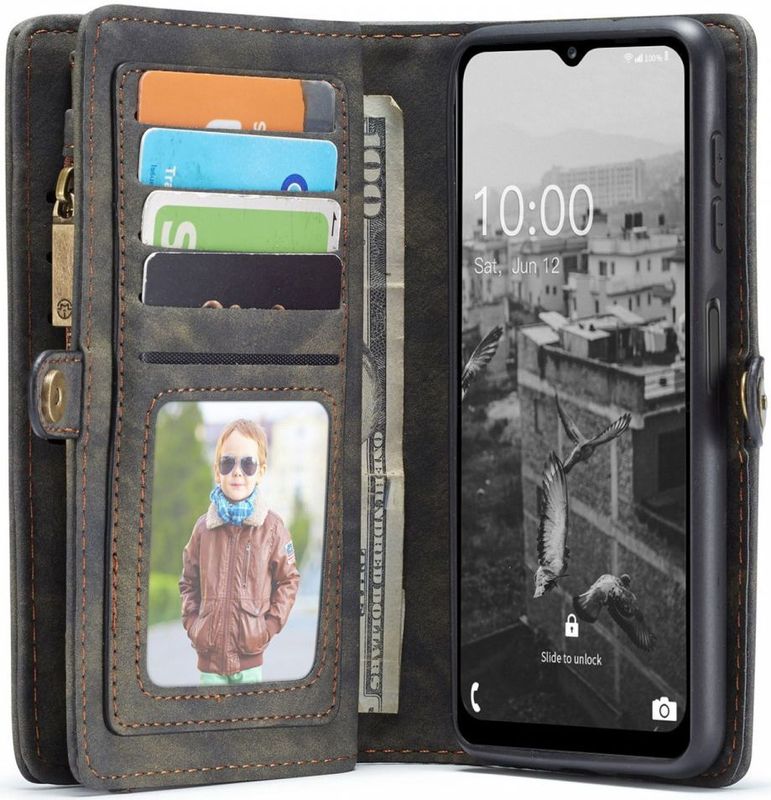 CaseMe - 008 - Hoesje - Zwart - Book Case Back Cover