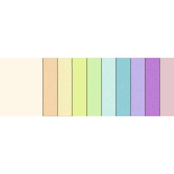 Fotokarton DIN A4 - 10 Blatt in 10 Pastell-Farben