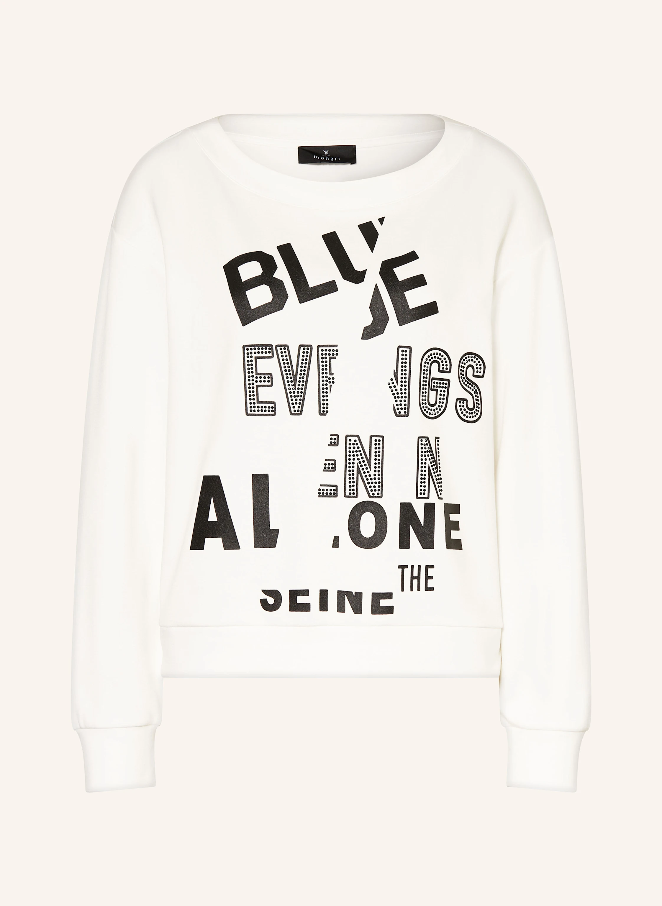 monari Sweatshirt mit Schmucksteinen