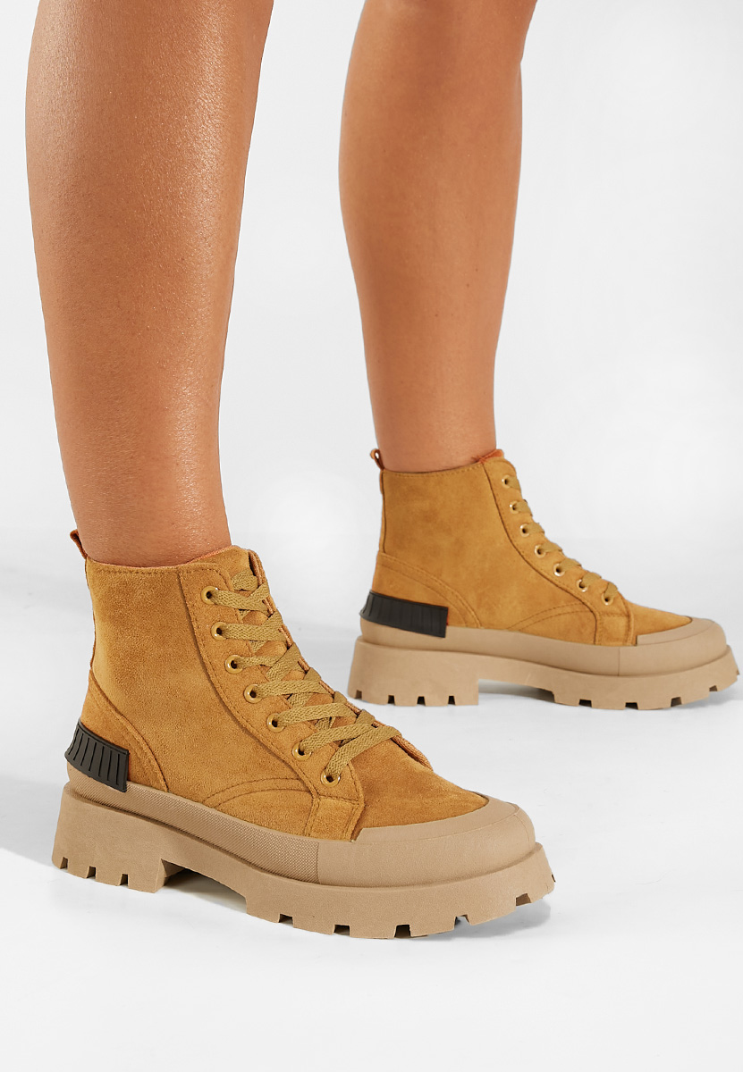 Bottes sportives femme chameau Serrena