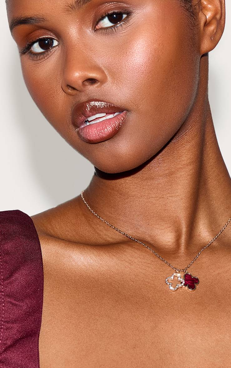 Rouge Bordeaux Collier Pendentif Simple Clou De Girofle