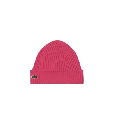Bonnet homme en laine peignée côtelée LACOSTE