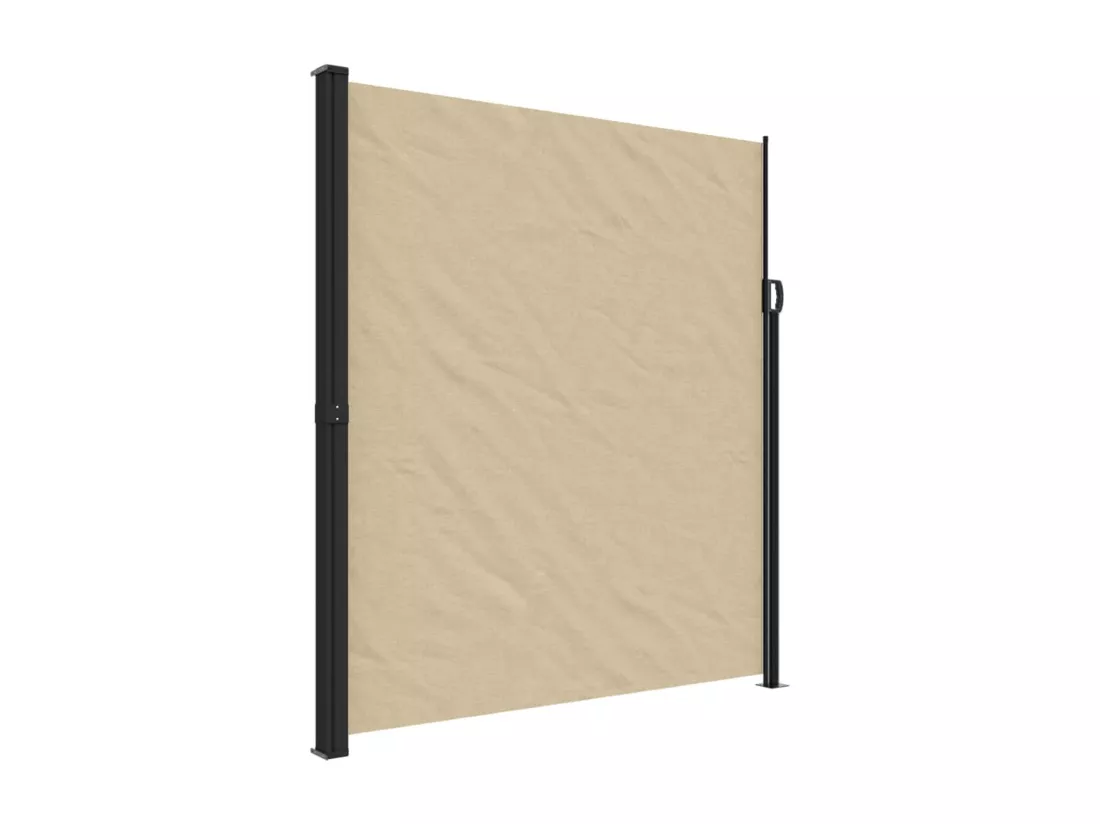 Auvent latéral rétractable beige 220x600 cm