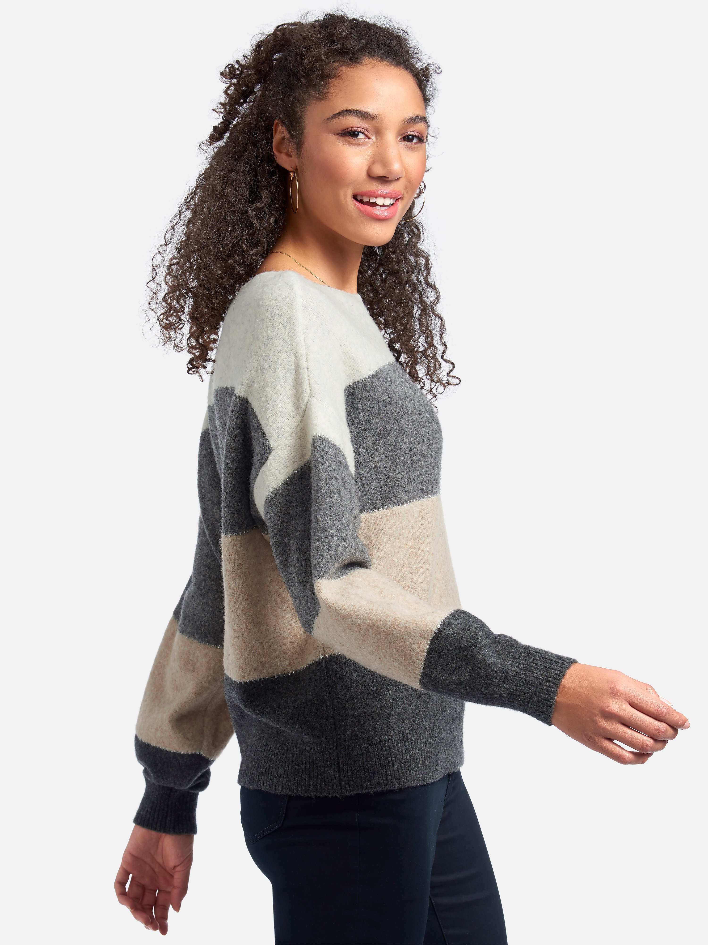 Pullover mit U-Boot-­Ausschnitt