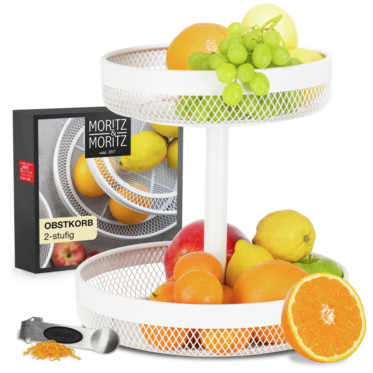 Moritz & Moritz Obstkorb inkl. Zitrusschäler
