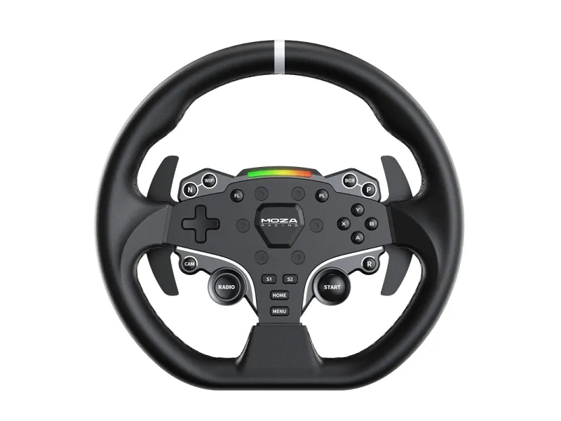 Moza Racing RS20, Rat   Pedaler, PC, Ledningsført, Sort, Stål, Aluminium, Læder