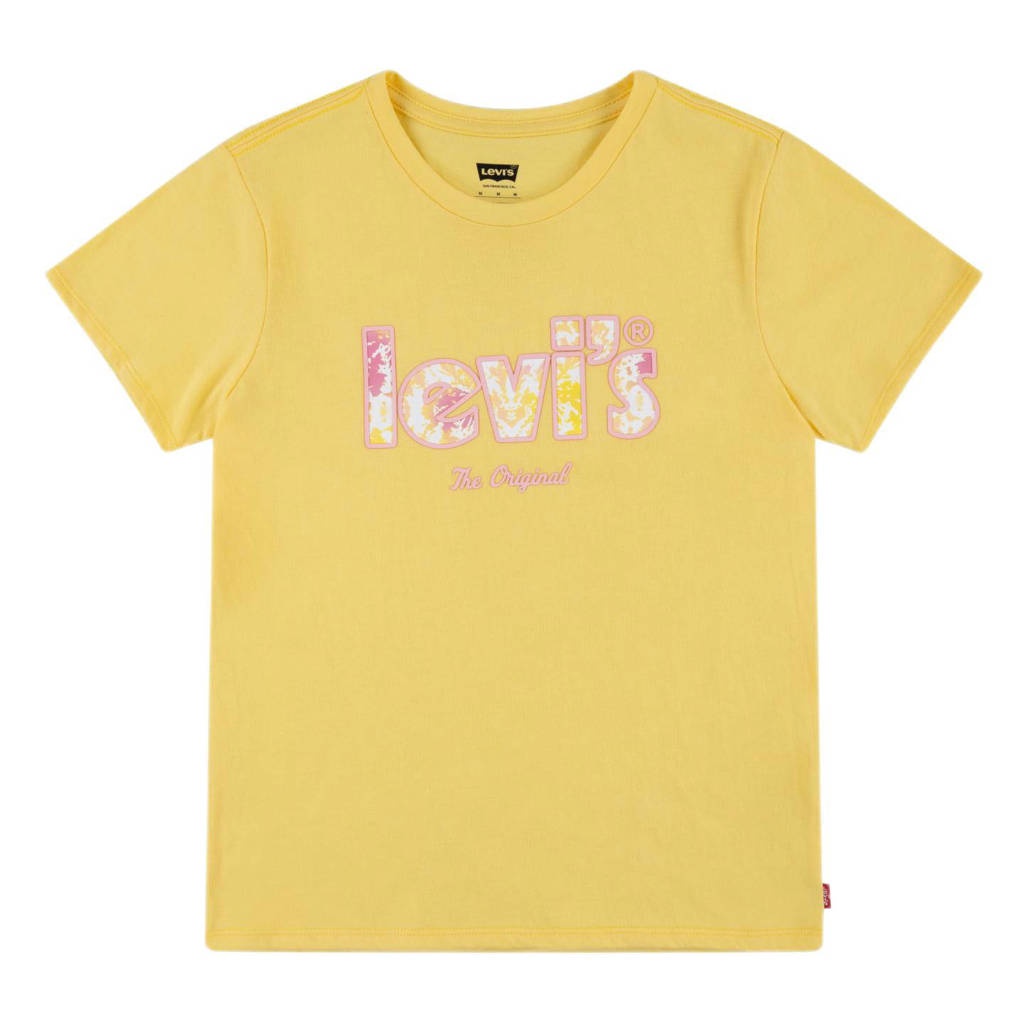 Levi's T-shirt Poster met logo geel