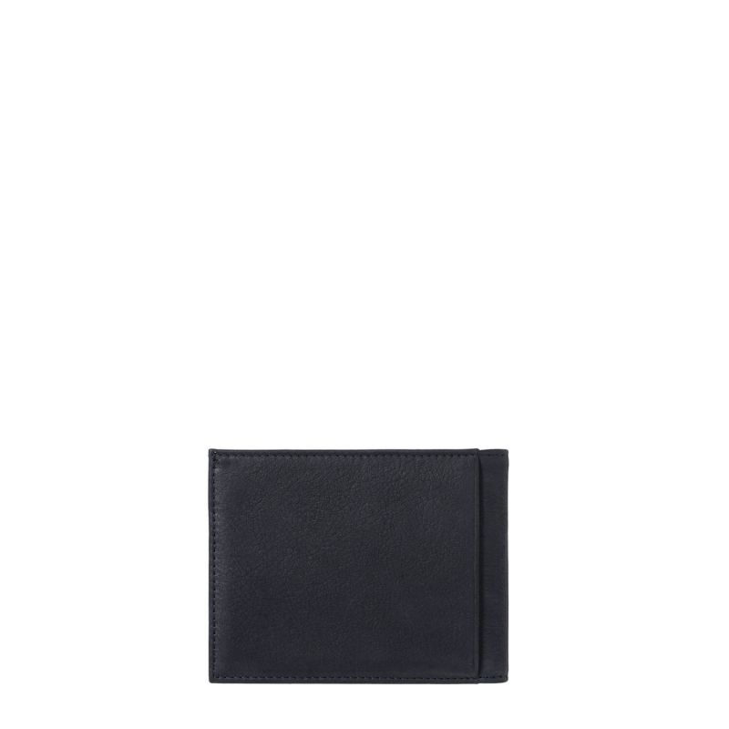 Portefeuille Italien Arthur 2.0 en cuir Marin-Nubuck Lune bleue