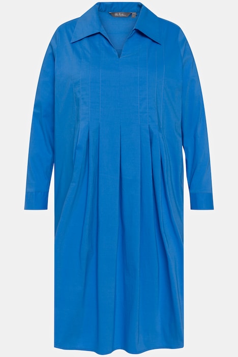 Hemdblusenkleid, A-Linie, Hemdkragen, 3/4-Arm