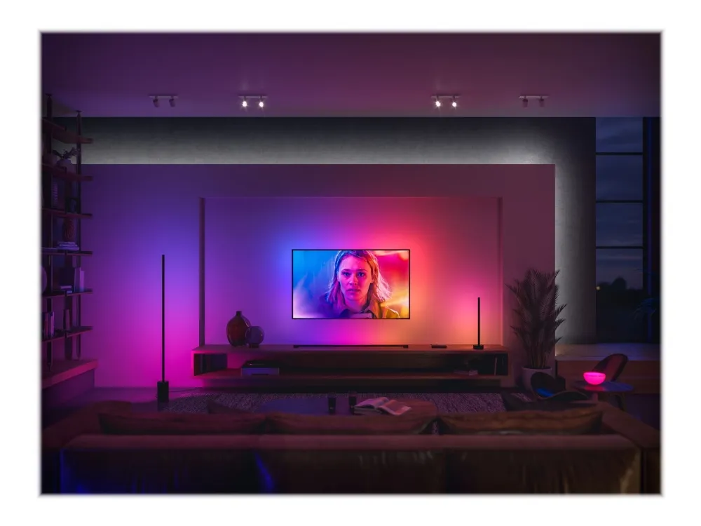 Philips Hue White and Color Ambiance Gradient Signe - Gulvlampe - LED - 29 W - 16 millioner farver/varmt til køligt hvidt lys - 2000-6500 K - sort