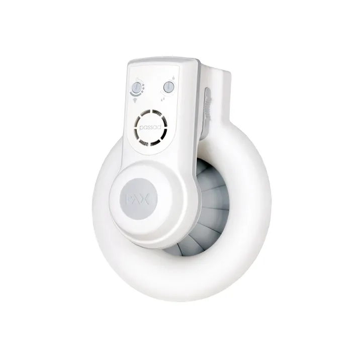 FRESH Ventilator Pax Passad 31 til væg med vindstop, fugtstyring, lys-(PIR) sensor og timerfunktion. Luftmgd. 95m³/h, mål Ø172x210/Ø100mm