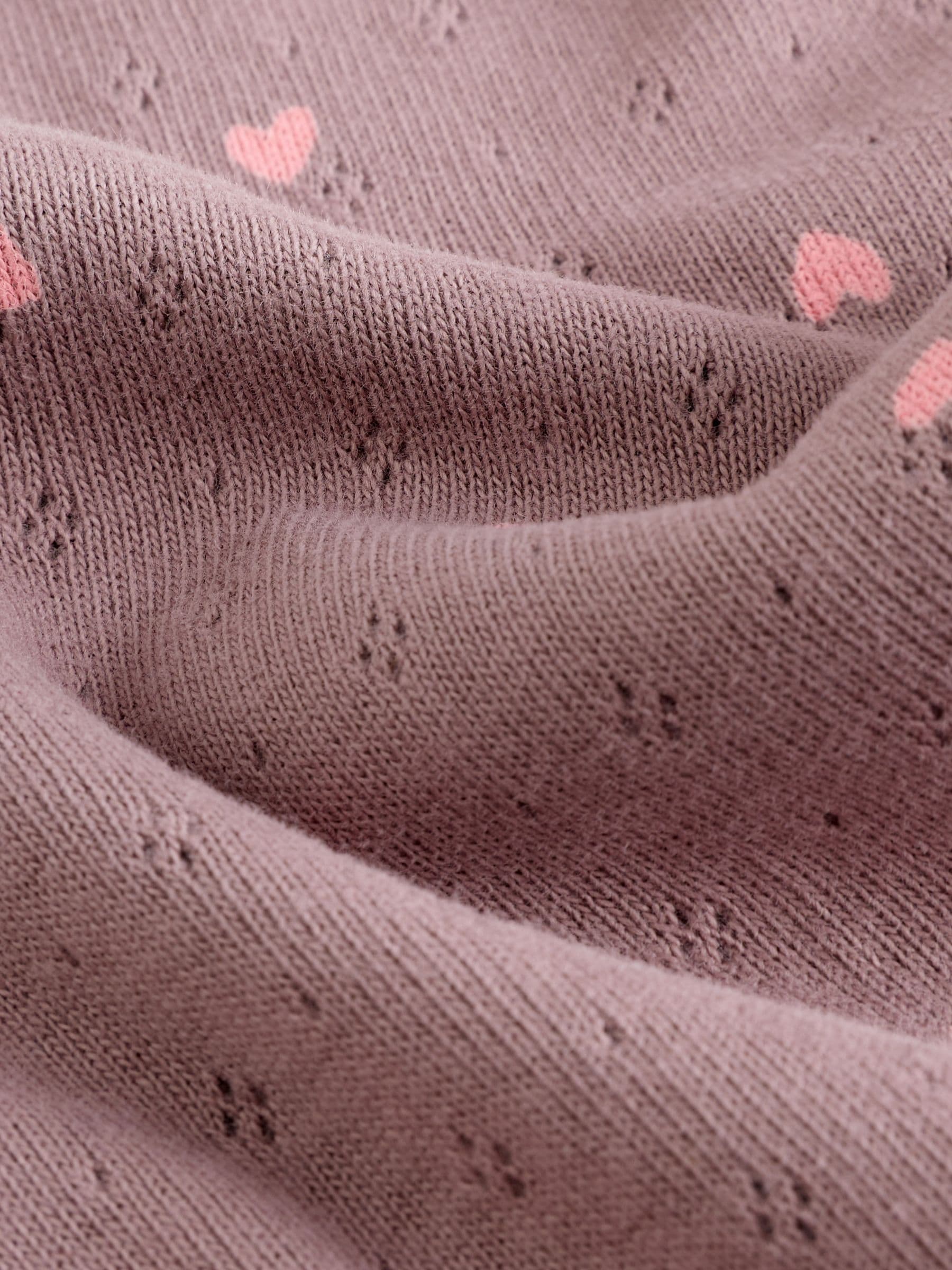 Roze/crème/bruin met fijne bloemetjesprint - Verpakking van 4 babyrompers met lange mouwen en ruches (0mnd-2jr)