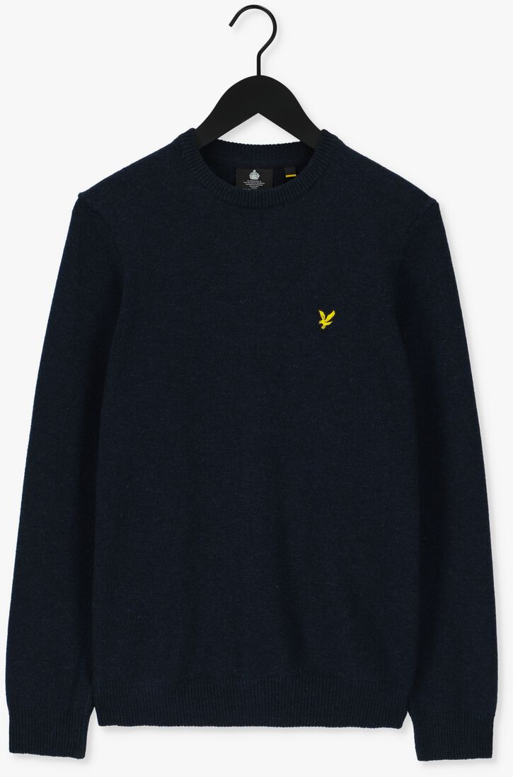 LYLE & SCOTT donkerblauwe lyle & scott trui crew neck lambswool blend jump