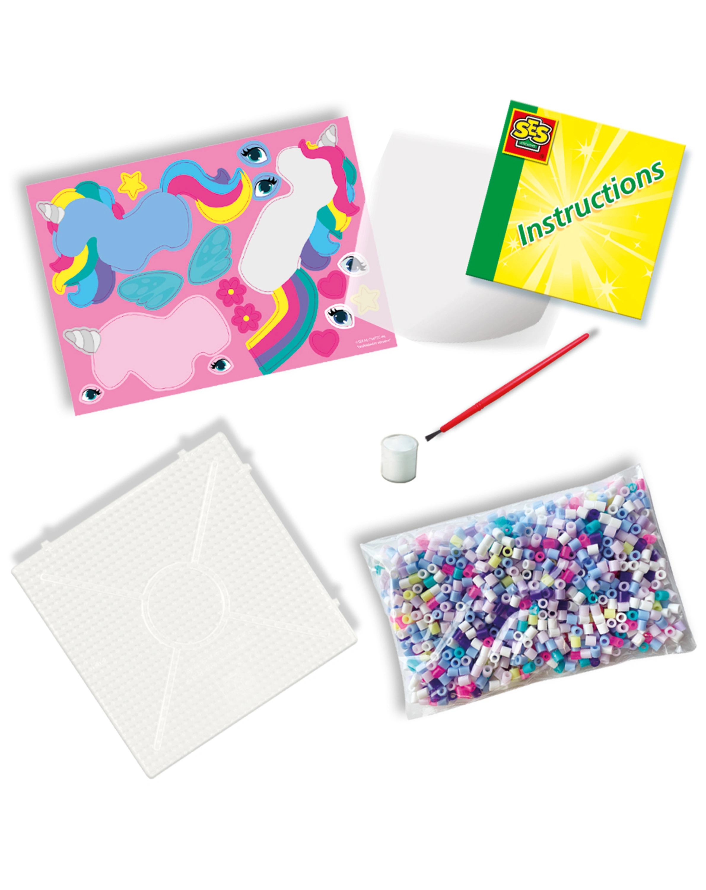 Bügelperlen-Set EINHÖRNER mit Stecktafel