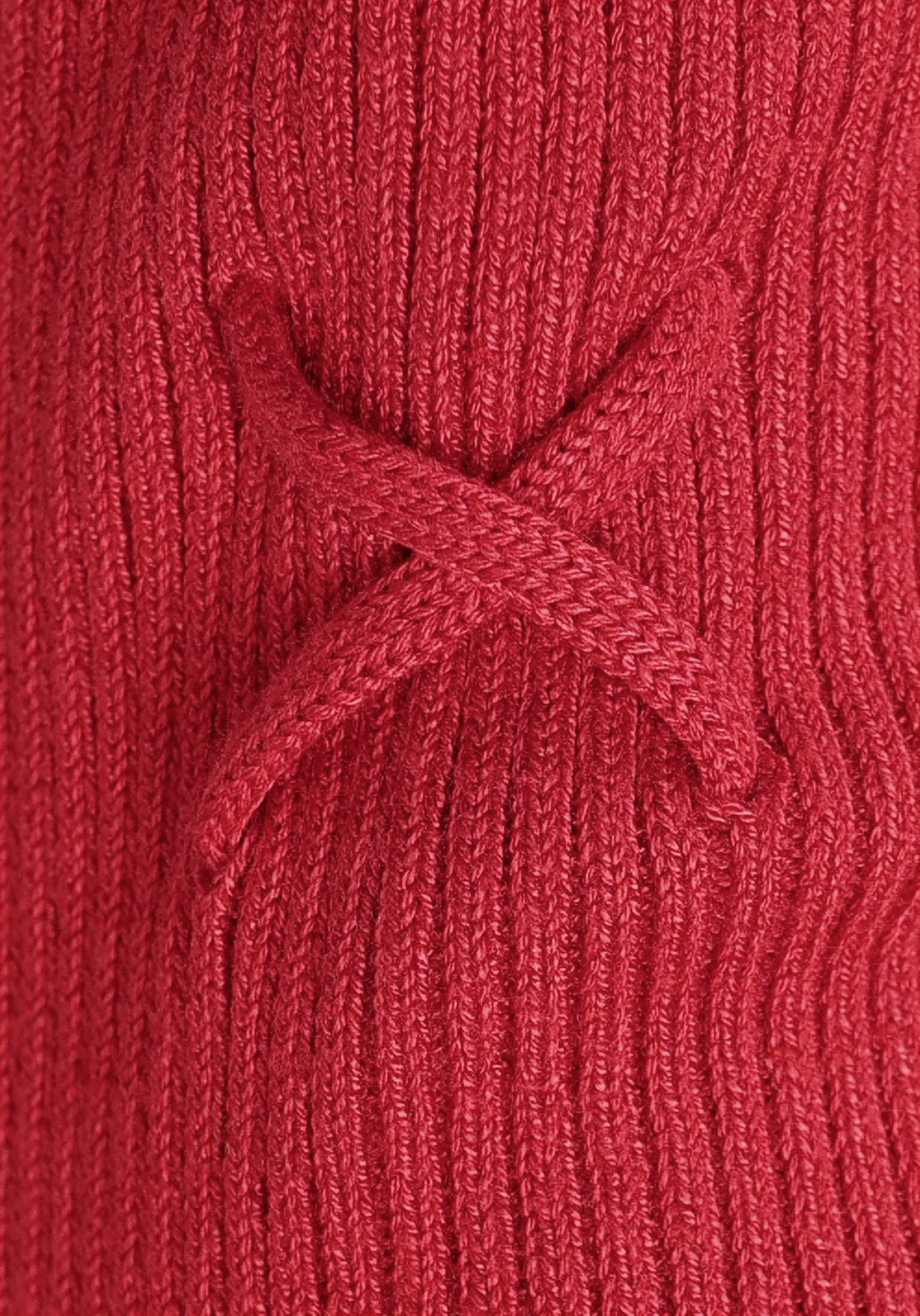 Melrose Strickpullover , feminine Passform aus Rippe mit Schnürung