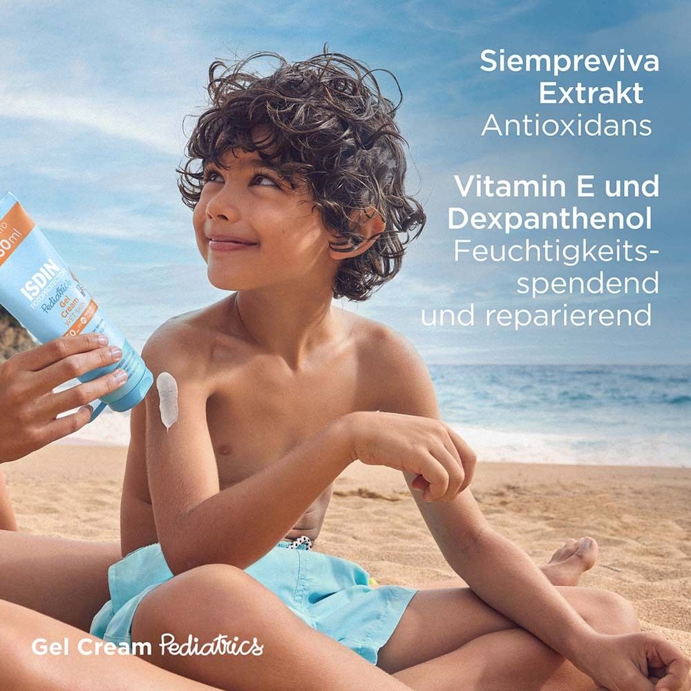 ISDIN Fotoprotector Pediatrics wasserfeste Sonnenschutz Gel Cream für Kinder und Babys ab 6 Monaten LSF50