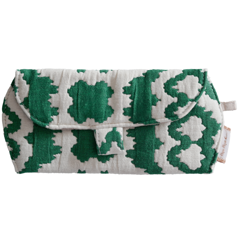 Etui À Lunettes Jacquard Vert
