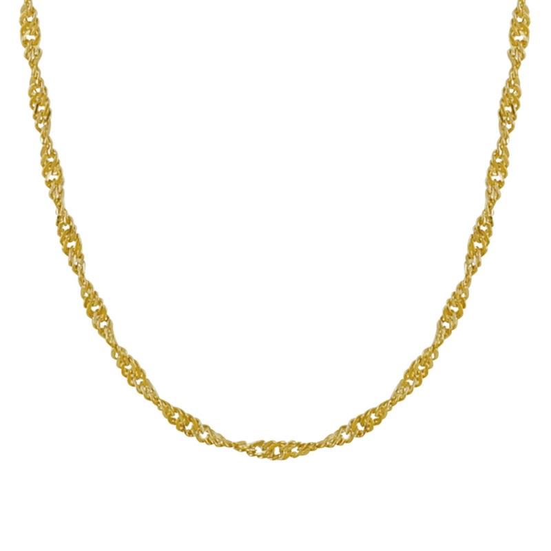 Collier Plaqué Or Maille Torsadée - Taille 45cm
