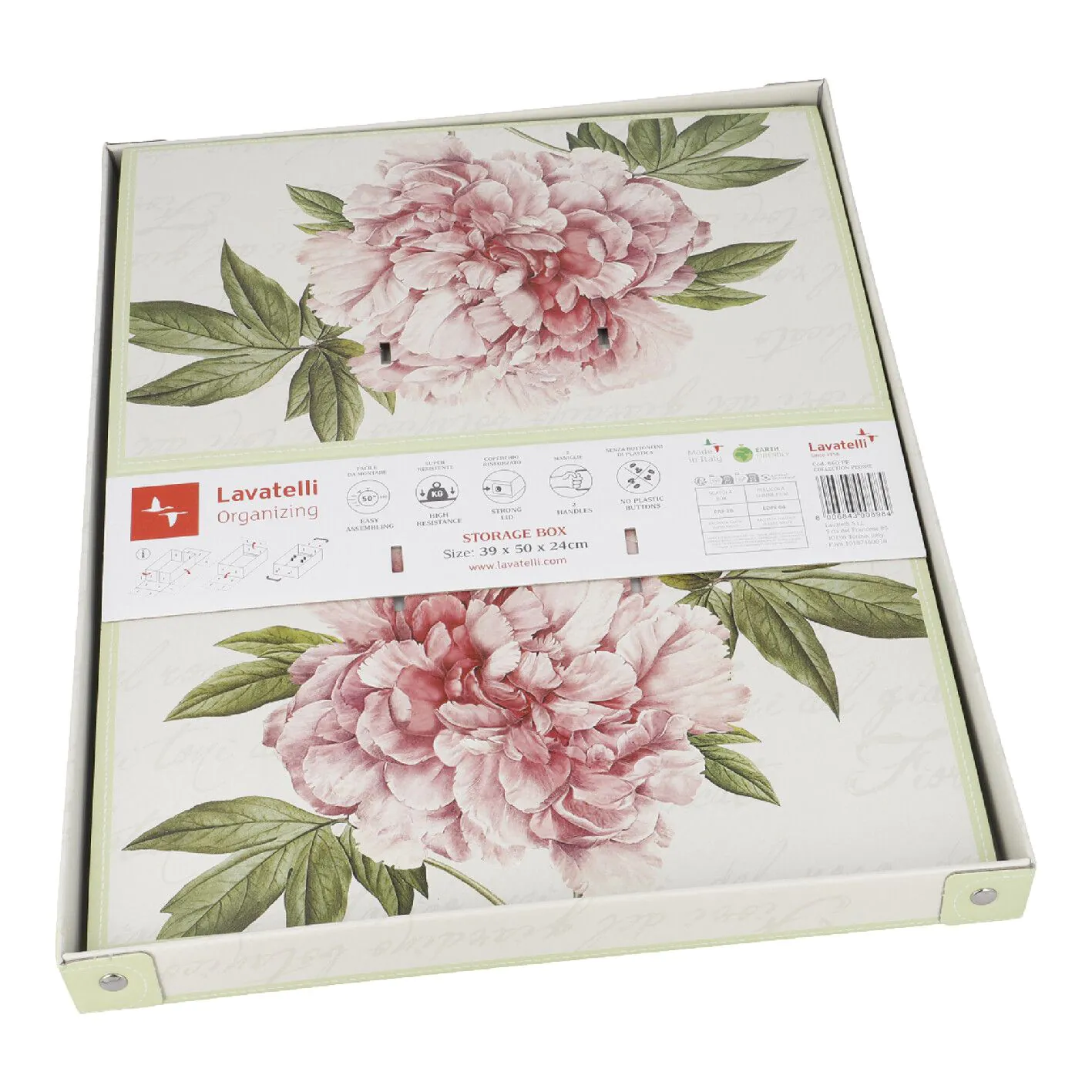 Karton Motiv, Peonie, 39 x 50 cm
