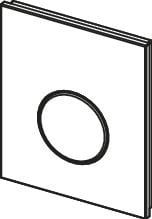 TECE - Loop - Bedieningsplaat - Wit - Glas - RVS Toets