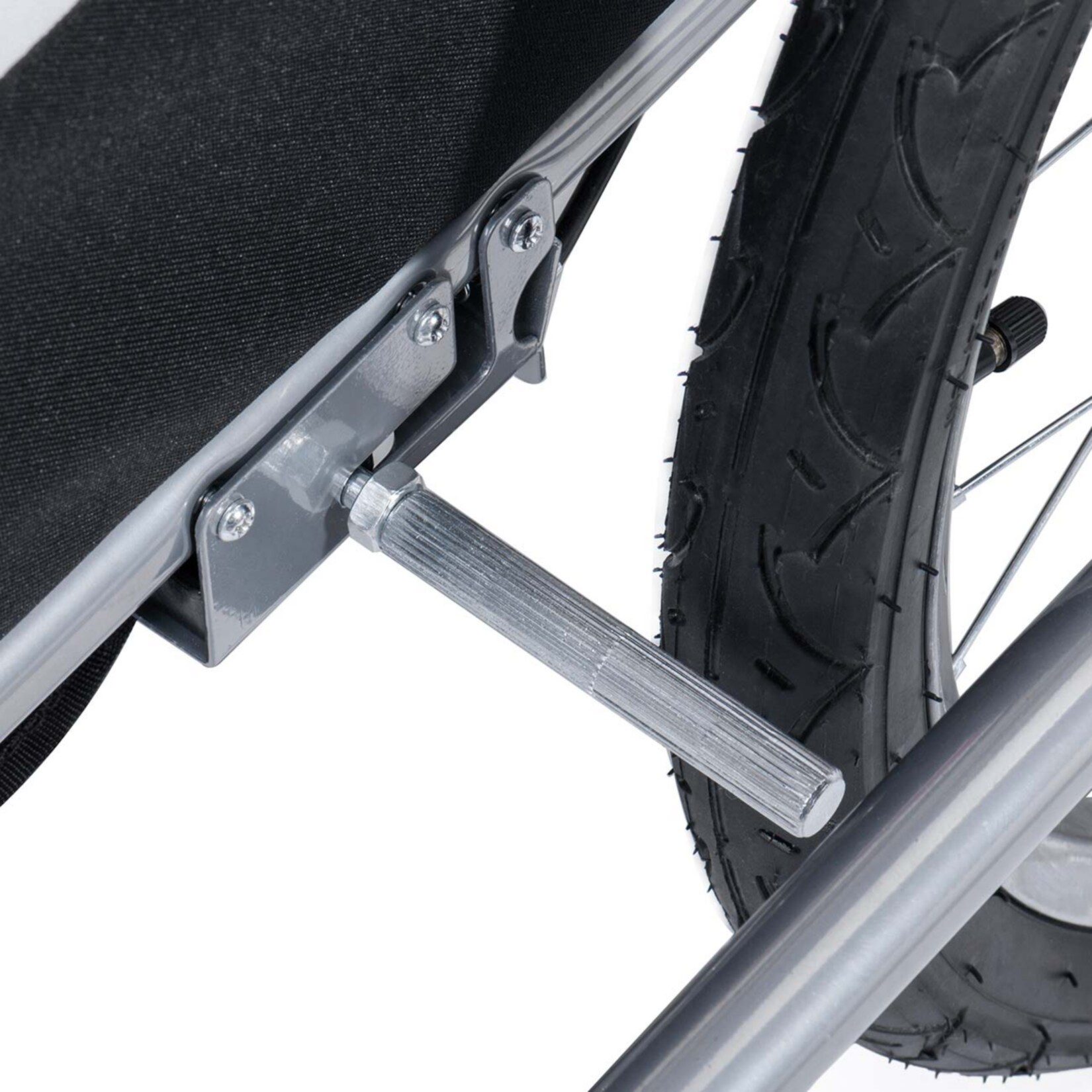 SAMAX 360° drehbarer Fahrradanhänger 2in1 Jogger - in Blau - Silver Frame