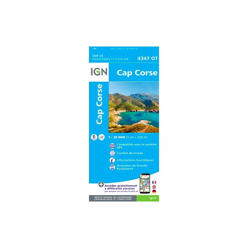 Cap Corse - Carte topographique