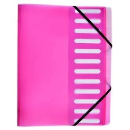 Idena Ordnungsmappe Dokumentenmappe für DIN A4 mit 12 Taben, pink