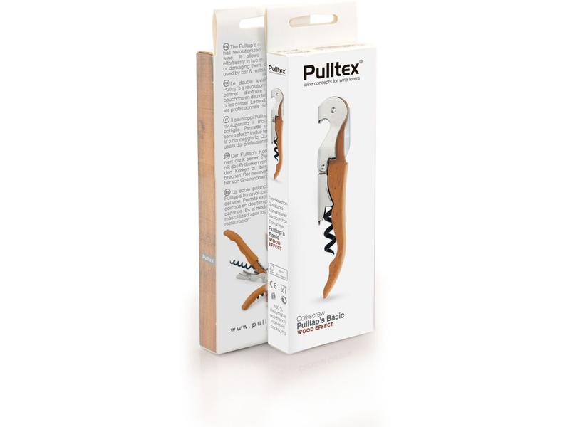 Pulltex Korkenzieher Wood Braun Zapfenzieher mit Holz Effekt