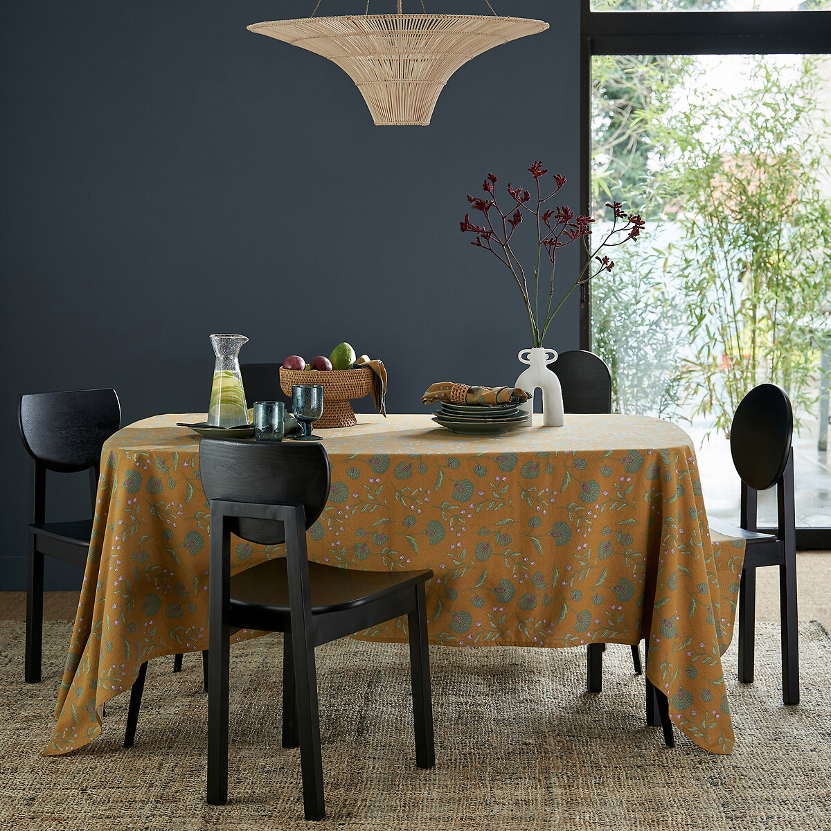 LA REDOUTE INTERIEURS<br>Toalha de mesa de algodão lavado estampado, Damrey