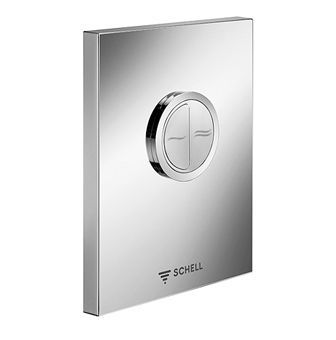 Schell Edition Eco bedieningsplaat DF v. closet inbouwspoelkraan compact II kunststof wit